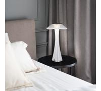 Lampe de table lampe de chevet lampe de table lampe de salon lampe de chambre, plastique acrylique chromé, variateur tactile batterie CCT, LED 2,5W 100Lm 2700K 4500K 6500K, H 27,4 cm