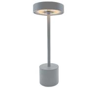 Lampe de table sans fil - LUMISKY - ROBY GREY - H30 cm - Touch en aluminium - Gris clair - LED