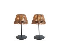 Lumisky Lot de 2 minis lampes de table TWINS RAFFY LED sans fil dimmable blanc H23,5 cm