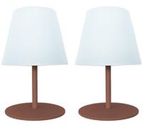 Lumisky Set de 2 lampes de table LED sans fil TWINS Terracota H16cm