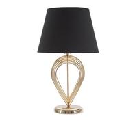 Mauro Ferretti Lampe de table Maxt - Métal et tissu - 24x44 cm - Doré/Noir