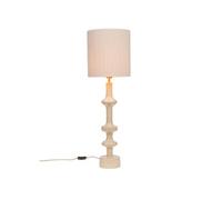 Lampe de table Mileo crème abat jour en coton 97 cm - - Beige - Métal