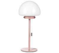 Lampe de Table Minimaliste avec Abat-Jour Verre et Base en Métal Rose Moruga