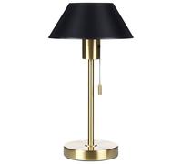Beliani Lampe de Table Minimaliste Noir et Doré Finition Mate Eclairage Ambiant Caparo