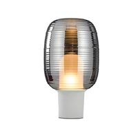 Lampe de Table Moderne en Verre Gris fumé de 15,75 Pouces, idéale pour Une Table de Chevet, Un Salon, Un Bureau, Un dortoir, Une bibliothèque ou Un Bureau Universitaire.