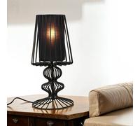 Lampe De Table Moderne Noire Ø20Cm H 43Cm E27 40W Lampe De Chevet