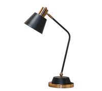 Lampe de Table Moderne Noire de 46 cm, articulée et réglable, idéale pour Un Bureau, Une Chambre à Coucher, Un Salon, Une Table de Chevet, Un Bureau, Une bibliothèque, Un dortoir ou Une université.