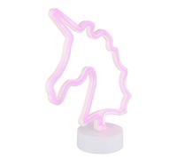 Lampe de table néon licorne lampe de chambre d'enfant batterie décorative LED H 28,5 cm