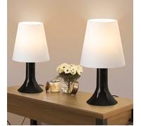 Lampe de table - NETTLIFE - Lot de 2 E14 - Métal noir - Style scandinave/modern