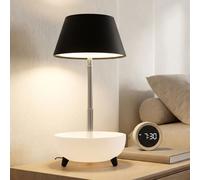 Lampe de table latérale tactile variateur LED hauteur réglable batterie USB noir