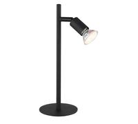 Lampe de table noire Lampe de bureau Lampe de lecture Lampe de chevet Spot orientable, métal, douille GU10, LxlxH 14,5x11x30 cm