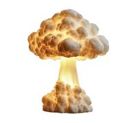Lampe de Table Nucléaire Rechargeable LED en Forme de Champignon Atomique - Nuage d'Explosion Bombe A - Lumière Nuit 3D avec Capteur Tactile - Décoration Moderne pour Chambre, Bureau (batterie)
