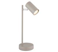Lampe de table orientable Lampe de chevet sable Lampe de bureau Spot Moderne, métal, douille GU10, LxlxH 13,2x12x35 cm