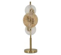 Lampe de table Osaka en fer doré et verre avec disques décoratifs, 66 cm - Réf. VK8681847412717