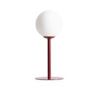 Lampe De Table Parapluie 35 Cm En Verre Et Métal Pour E14 Rouge Blanc