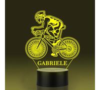 Lampe de Table Personnalisée pour Garçons et Filles, Nom Personnalisé et Numéro de Jersey, Cadeau pour Cycliste, Fan de Vélo, Idée Cadeau pour Réunion Sportive, Anniversaire, Noël