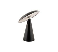 Lampe de table Phoebe LED Leitmotiv - Noir - Diamètre : 23 cm - Ronde - Mélamine - Pour salon et chambre à coucher - Moderne