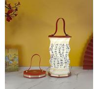 Lampe de table pliable portable avec USB rechargeable 3 niveaux Dimmable Touch Control Folding Paper Lantern Light pour la lecture de la chambre de bureau à domicile