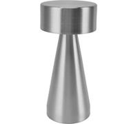Lampe de table portable LED en métal avec capteur tactile Lampe de bureau rechargeable à gradation continue 3 couleurs Veilleuse argentée