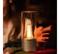 Lampe de table portable LED rechargeable, sans fil, à intensité variable, lumière chaude à piles, lumière d'accentuation réglable avec lumière de bougie imitant le design pour une décoration
