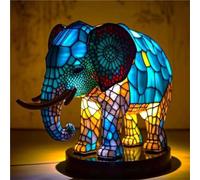 Lampe de table pour animaux éléphant/Chouette/Tortue Veilleuse en Résine Teintée pour Chambre à Coucher Décoration d'intérieur pour Bureau Lampes de Table Cadeau