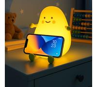 Lampe de table pour enfants Lampe de nuit LED Lampe de chevet Timer à variateur tactile, plastique, LxLxH12,3x12,2x11,1 cm