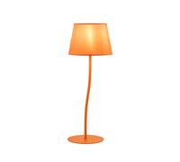 Lampe De Table Pour Enfant Orange H: 37 Cm Petite E27 Métal Tissu PARKER