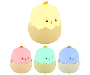 Lampe de table pour enfants Lampe de nuit LED Lampe de chevet Poulet, changement de couleur RVB, variateur tactile, minuterie, LxlxH10,7x10,3x12,8 cm