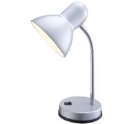 Lampe de table pratique métal plastique argent - BASIC