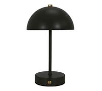 HOME DECO FACTORY - LA0113, Lampe de Table Rechargeable Design Contemporain, lumière Douce et chaleureuse, Conçue pour Salon ou Bureau, Taille H26cm, Couleur Noire
