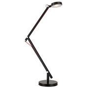 Lampe de table réglable noire, lampe de table ronde, lampe de salle à manger, spot de table noir, réglable, 1xLED 6W 500Lm, H 84 cm, salon