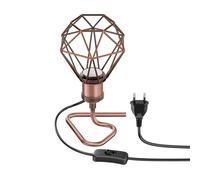 Lampe de table RETRA Interrupteur bronze mat Douille E27 Abat-jour en forme de