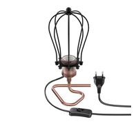 Lampe de table RETRA Interrupteur bronze mat Douille E27 Abat-jour en forme de