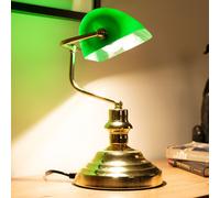 Lampe de table rétro luminaire banquier vert bureau salle séjour cabinet travail