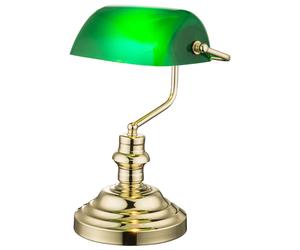Lampe de table rétro nostalgique Lampe de banquier verte dans un ensemble comprenant des ampoules LED