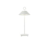 Lampe de table sans fil aluminium MARAIS Blanc H29cm