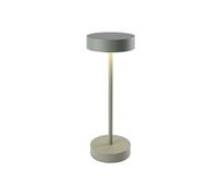 Lumisky Lampe de table sans fil dimmable en aluminium couleur sauge LED SANDY SAGE H33 cm
