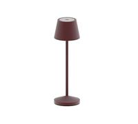 Lampe de table sans fil LED blanc chaud dimmable EMILY H25cm, Marron Vintage
