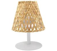 Lampe de table sans fil bambou naturel LED blanc chaud/blanc dimmable IBIZA H26cm