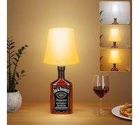 Lampe de Table Sans Fil, Lampe de Bouteille Rechargeable,Lampes de Chevet Luminosité Réglable 3 Températures de Couleur&RGB,Touche Tactile IP54 Etanche pour Restaurant,Café,Bureau(Sans les bouteilles)