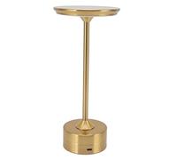 Lampe de Table sans Fil, Lampe de Table LED 3 Niveaux de luminosité 2000 mAh Rechargeable USB C Coque en Aluminium pour Chambre(Or)