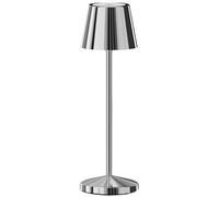 Lumisky Lampe de table sans fil LED blanc chaud dimmable EMILY H25cm, Argent