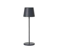 Lampe de table touch sans fil en aluminium gris ROCK LED blanc dimmable H38 cm