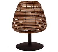 Lumisky Lampe de table sans fil en rotin naturel LED blanc chaud/blanc dimmable BOHEME H25cm
