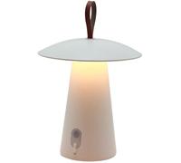 Lampe de table sans fil - LUMISKY - FUNGY - H29 cm - Aluminium - Anse en cuir - LED blanc chaud