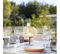 Lampe de table sans fil - LUMISKY - STANDY MINI BAMBOU - H25 cm - Bambou naturel - LED blanc chaud et blanc