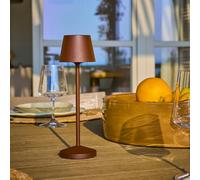 Lumisky Lampe de table sans fil LED blanc chaud dimmable EMILY H25cm, Marron Vintage