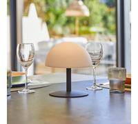 Lumisky Lampe de table sans fil NEPTUNE ROCK – Pied acier gris, LED blanc chaud/blanc dimmable H20cm