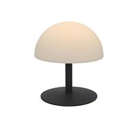Lampe de table sans fil pied en acier gris LED blanc chaud/blanc dimmable NEPTUNE ROCK H20cm