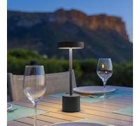 Lumisky Lampe de table sans fil ROBY Tactile LED Aluminium H30cm Gris foncé